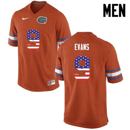 Men's Florida Gators #9 Josh Evans NCAA Nike Orange USA Flag Fashion Authentic Stitched College Football Jersey KHT2062NO